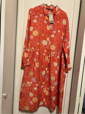 gudrun sjödén NEW Orange Floral Maxi Size L